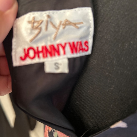 Johnny Was Silk Lined Linen Floral Dress - Picture 5 of 5